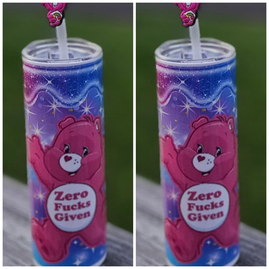 Pink Care Bear No f*** Given Tumblers