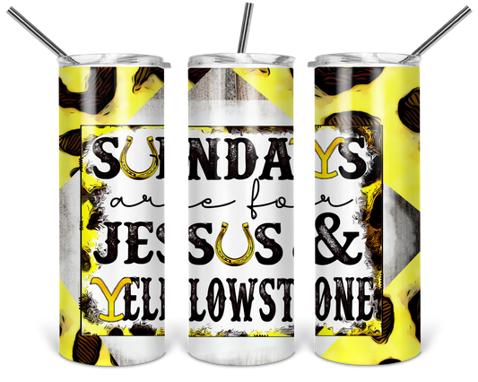 Sunday Are Best For Jesus and Yellowstone Tumbler