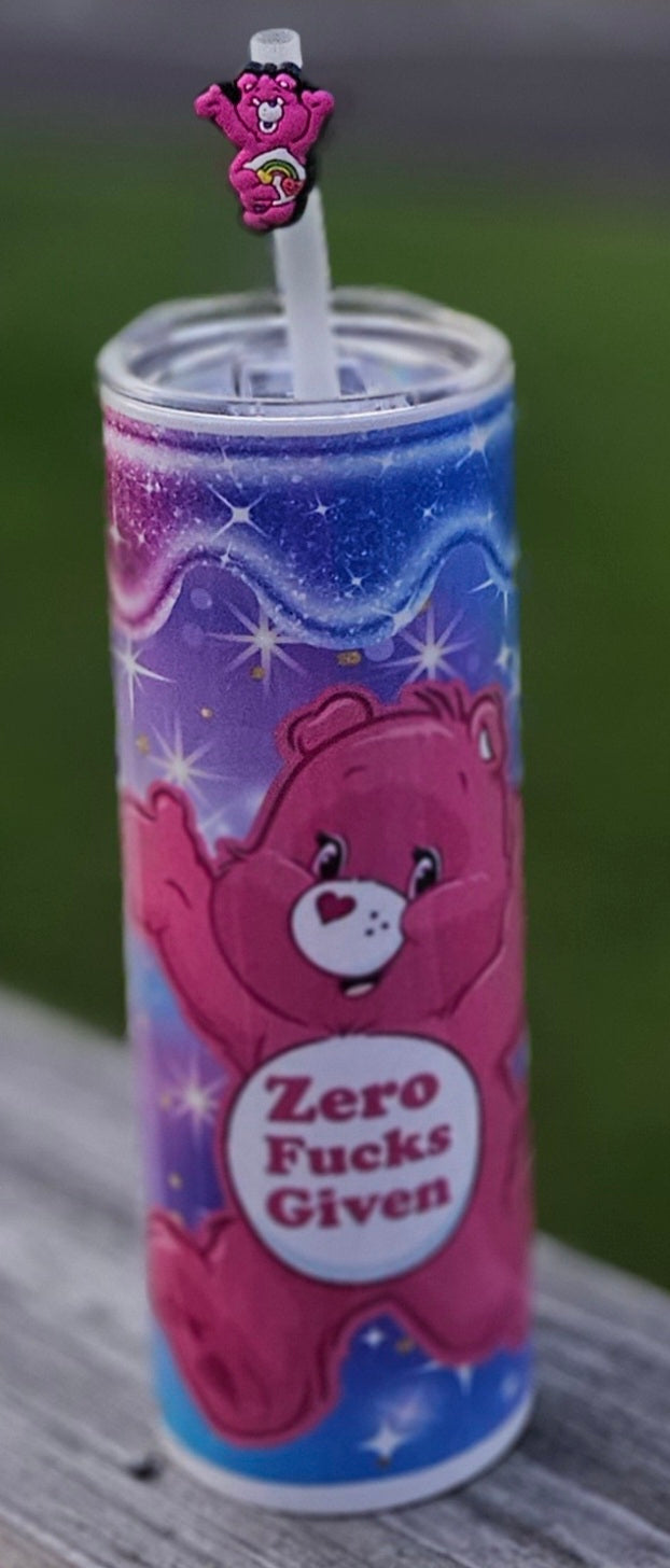 Pink Care Bear No f*** Given Tumblers