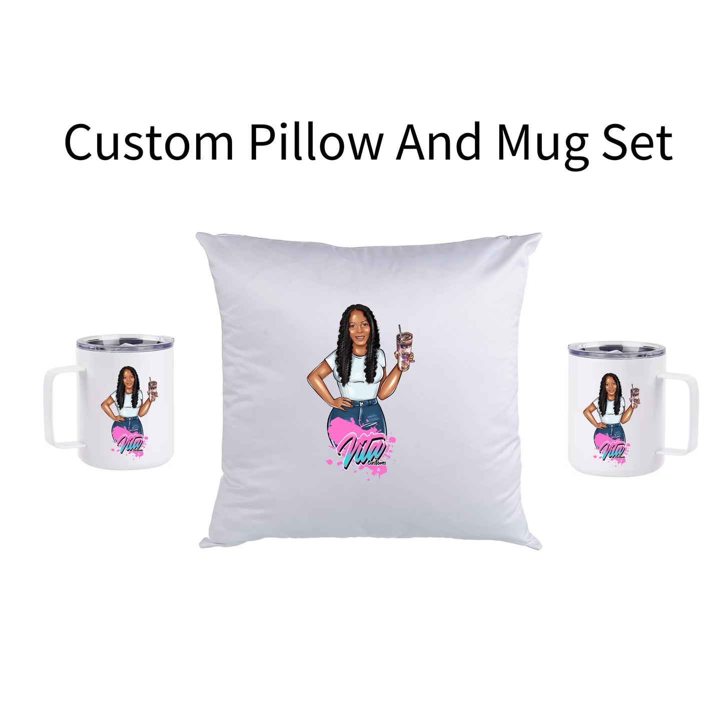 Custom Pillow And Mug Set