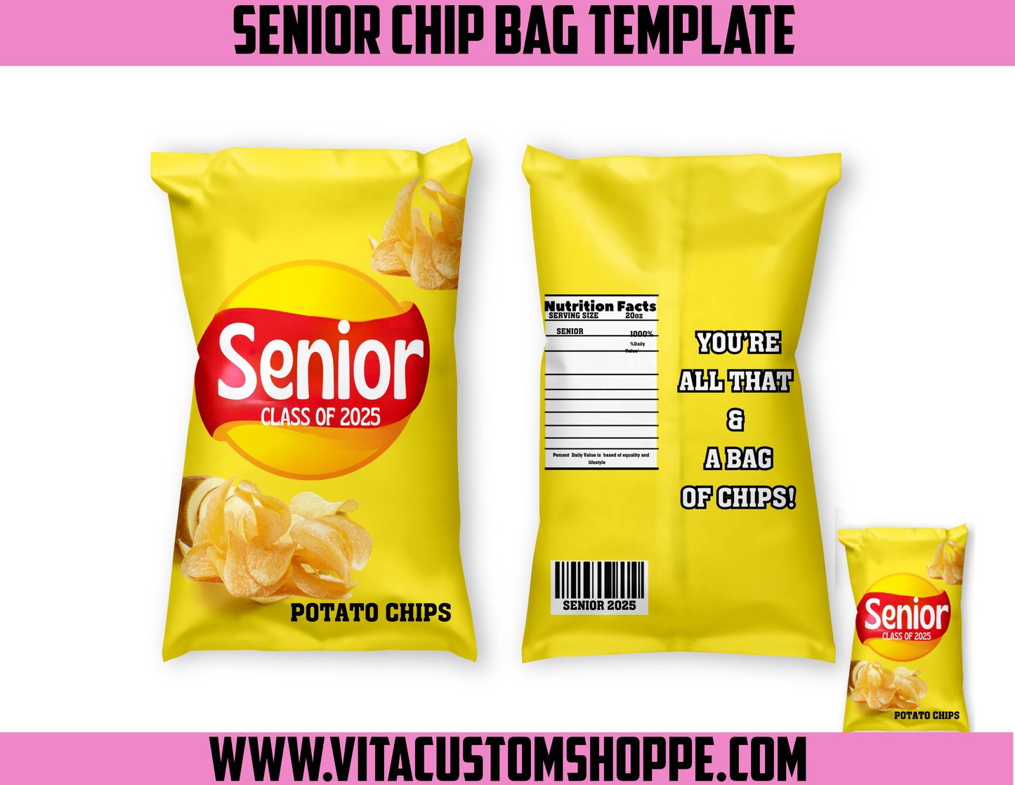 Senior Chipbag Template