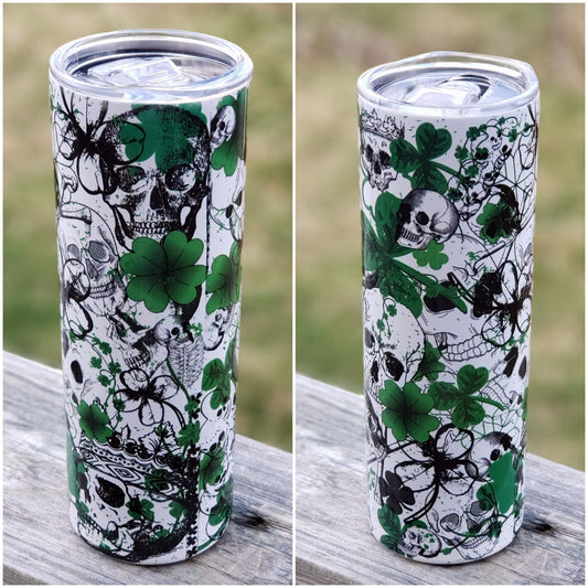 Skulls and Shamrock Tumbler